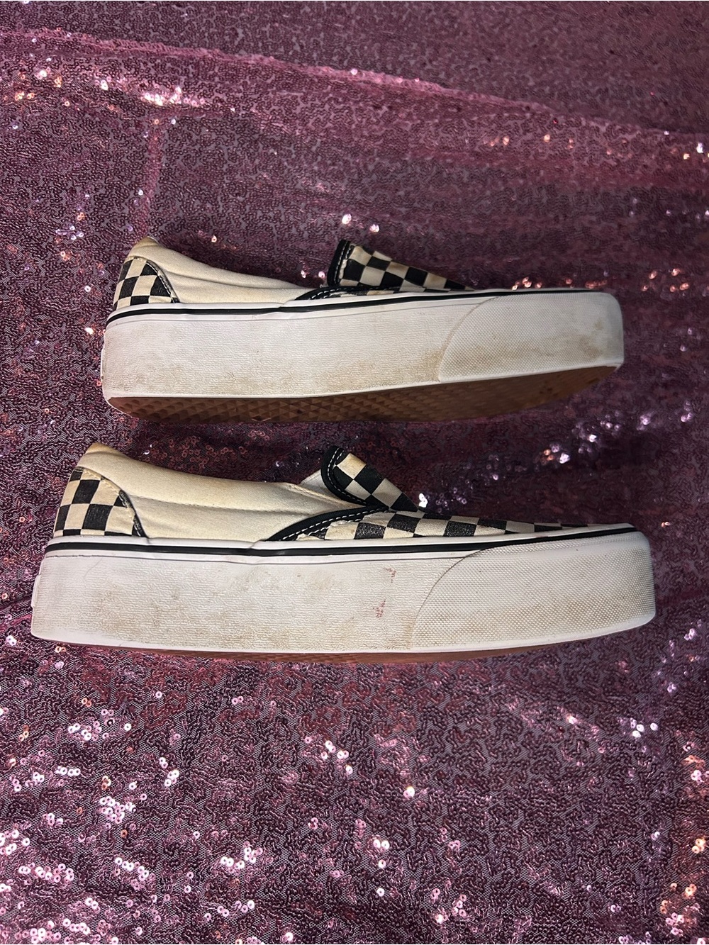PLATFORM Checkerboard Platform Sneakers - Womens 10